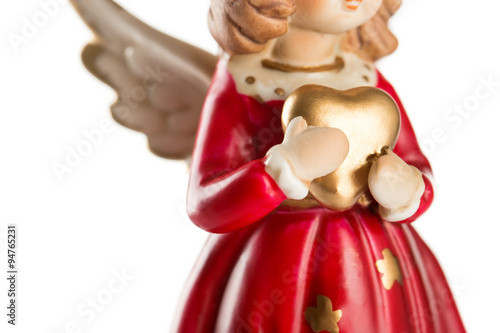 Christmas angel isolated on white background photo