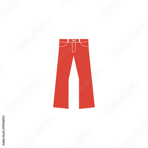 Pants icon. Flat design style.