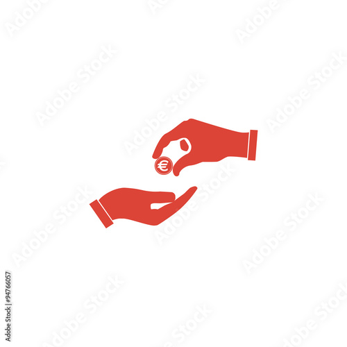  give alms Flat icon