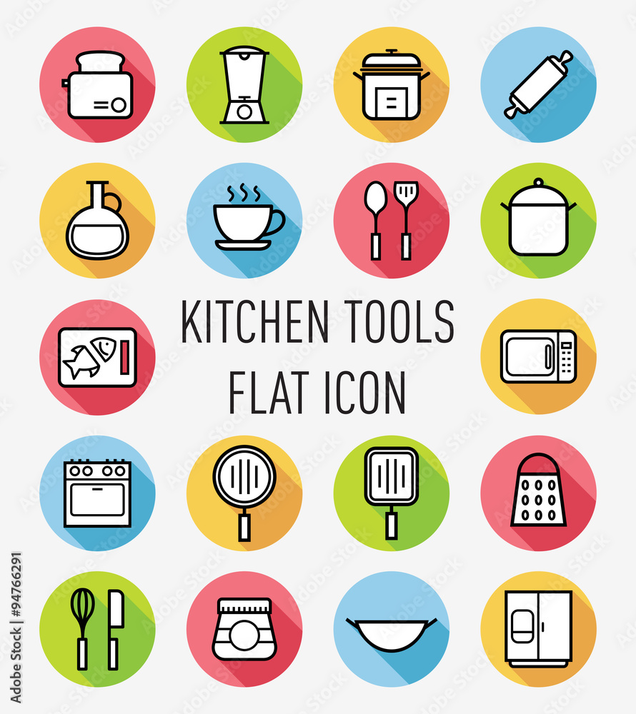set of kitchen tools icon set of kitchen tools icon