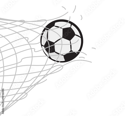 soccer ball through the net © mhatzapa