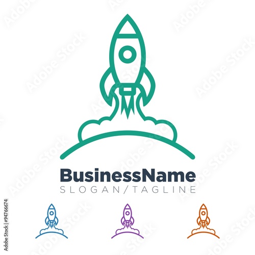 Rocket logo icon Vector
