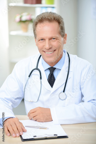 Professional doctor involved in work 