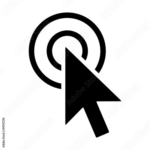 Mouse click flat icon for apps and websites