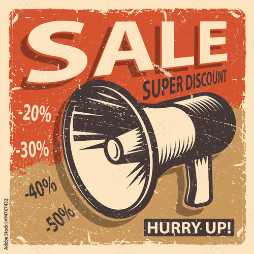 Vintage sale poster