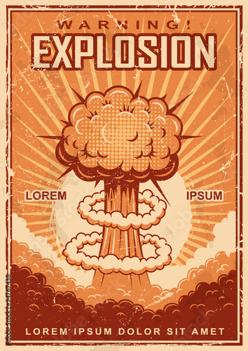 Vintage explosion poster