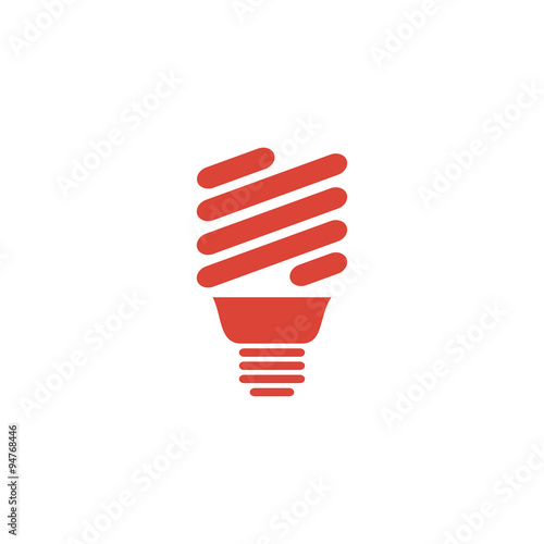 Vector energy saving fluorescent light bulb icon