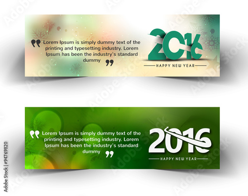 New year 2016 website banner