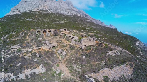 Fort Bernia, Sierra de Bernia, Mountain near Altea, Calp, Spain. photo