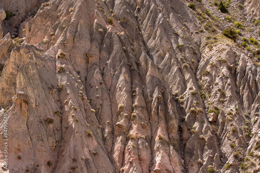 Rocks in the Fan Mountains. Pamir. Tajikistan, Central Asia. Ton Rocks in the Fan Mountains. Pamir. Tajikistan, Central Asia. Ton