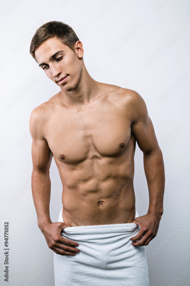 Concept for sexy sporty young man