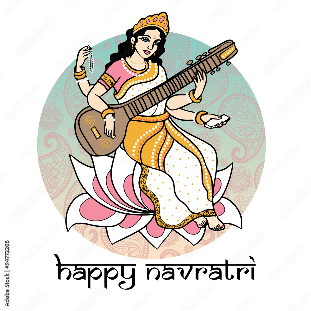 Indian goddess Sarasvati Indian goddess Sarasvati