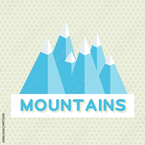 Mountains. Flat design