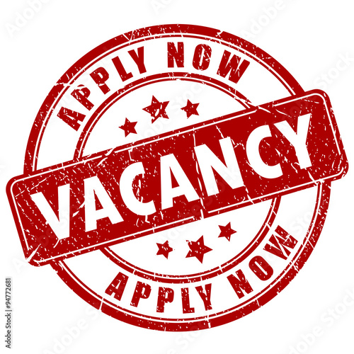 Job vacancy rubber stamp