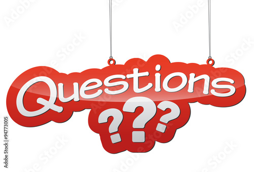 red vector illustration - background tag questions