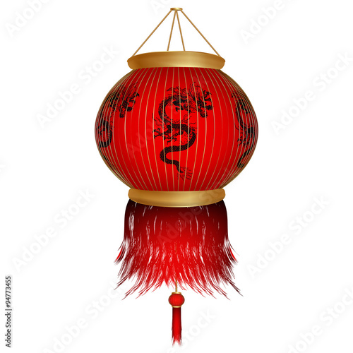 Chinese lantern with dragons