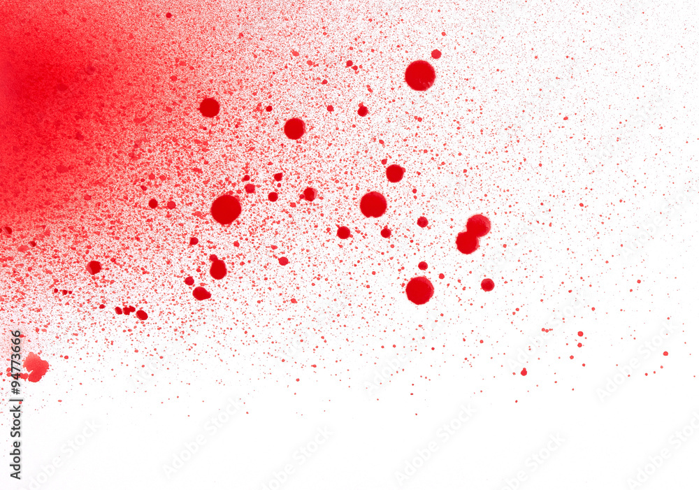Blood (paint) spatters, splashes and sprays Blood (paint) spatters, splashes and sprays