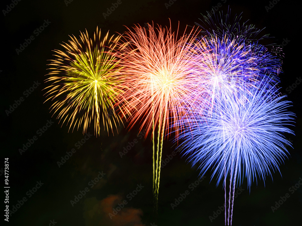 Fireworks light up the sky with dazzling display Fireworks light up the sky with dazzling display