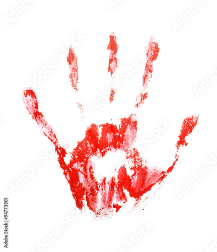 Red hand print
