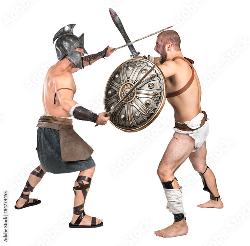Obraz na płótnie Gladiators fighting