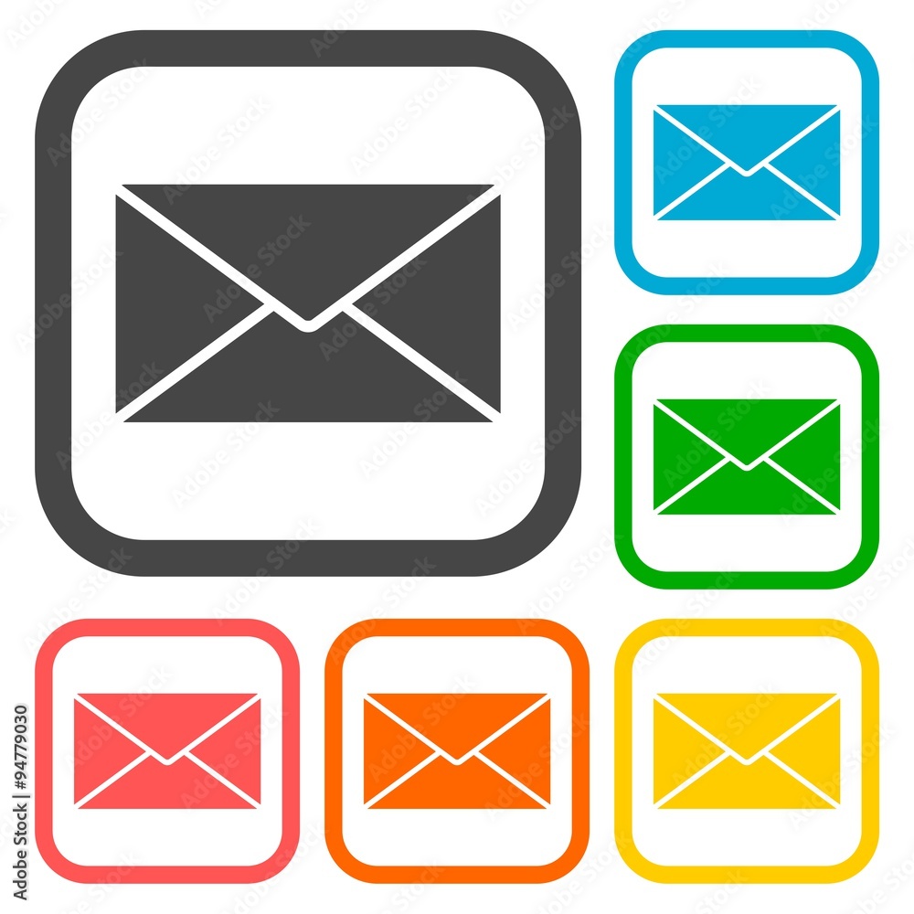 Letter icons set Letter icons set
