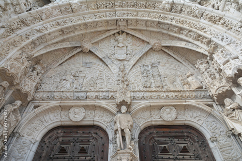 Beautiful gothic portal of Jeronimos Monastery