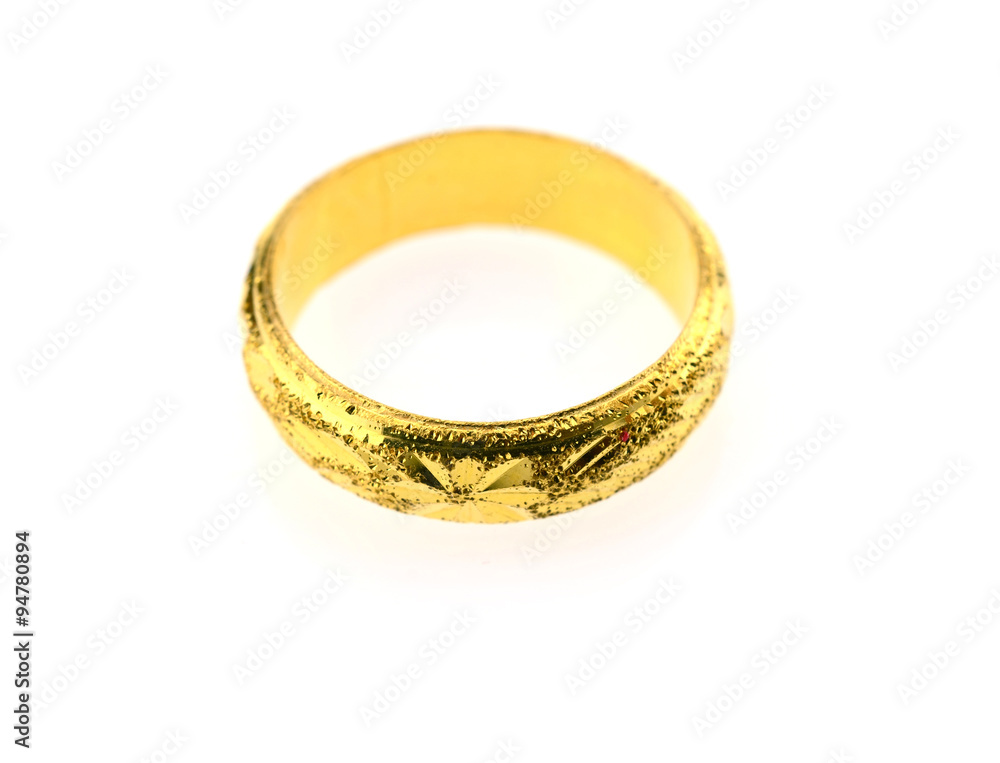 wedding ring on white background wedding ring on white background