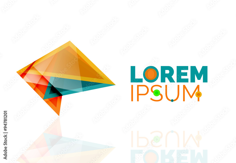 Logo, abstract geometric business icon Logo, abstract geometric business icon