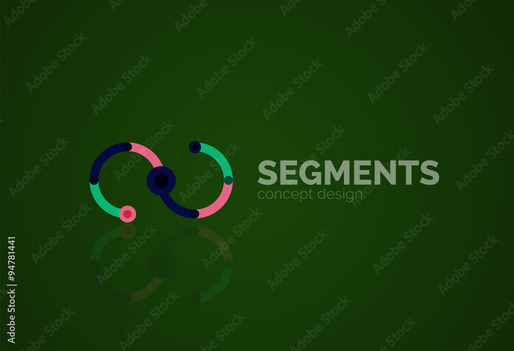 Vector outline minimal abstract geometric logo Vector outline minimal abstract geometric logo