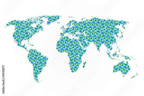 illustration of a world map with a pattern