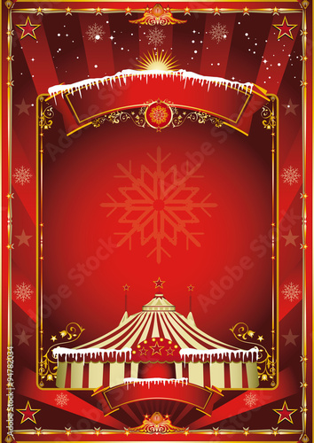Christmas circus background