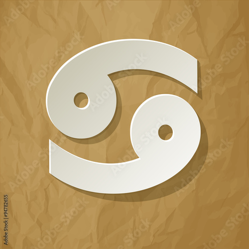 Paper HOROSCOPE SIGNS OF THE ZODIAC Cancer 21 June - 20 July.