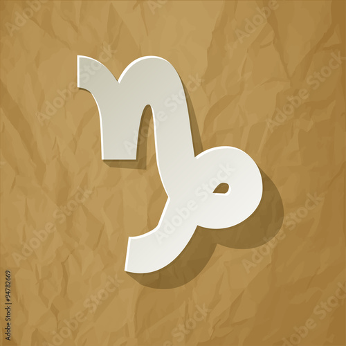 Paper HOROSCOPE SIGNS OF THE ZODIAC Capricorn 21 December - 20 January.