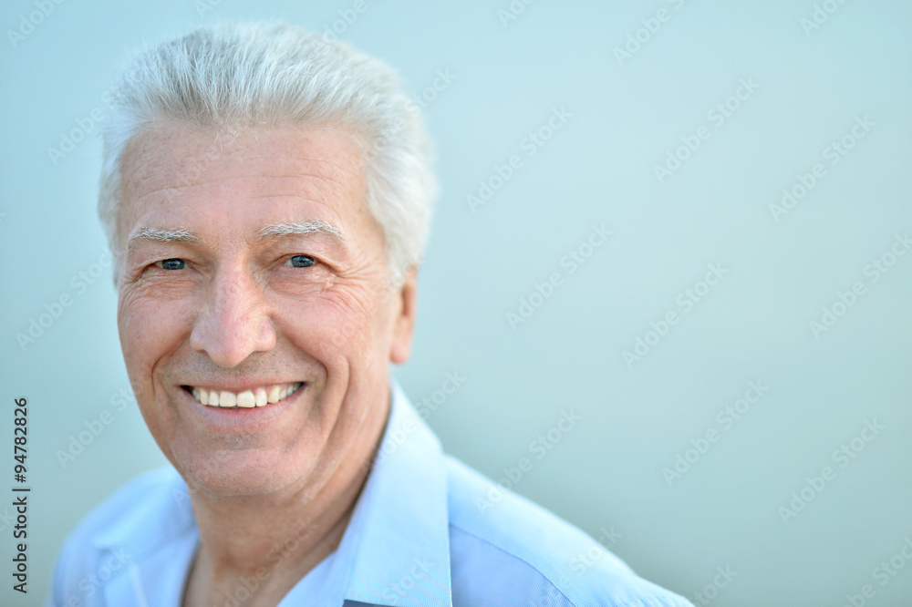smiling elderly man smiling elderly man