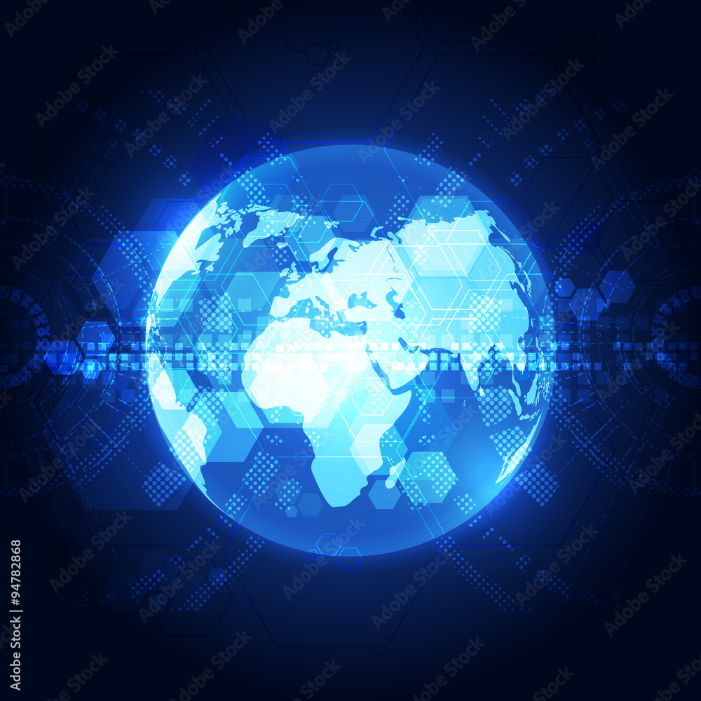 vector digital global technology concept, abstract background vector digital global technology concept, abstract background