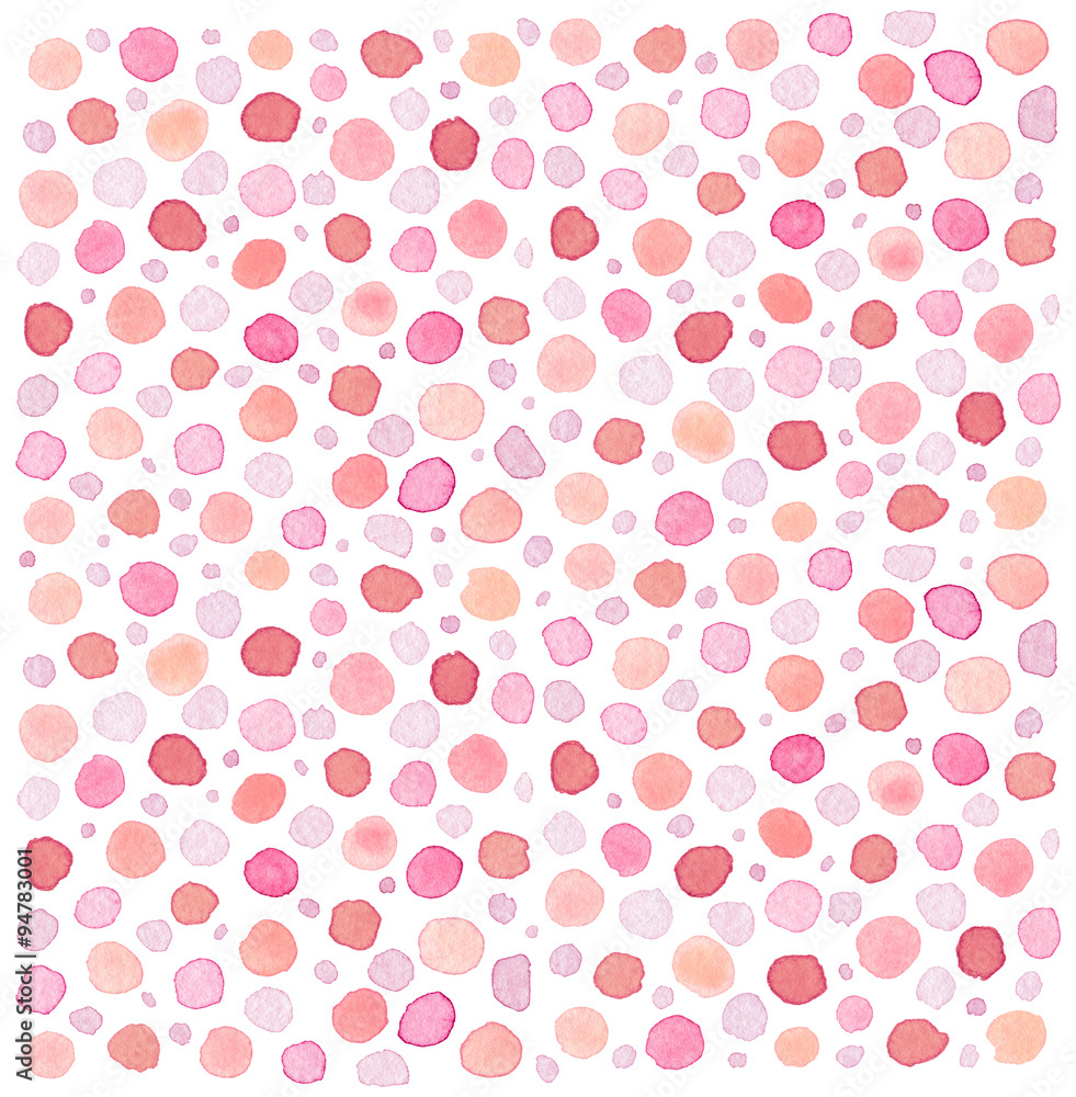 Abstract circle watercolor hand painted background.