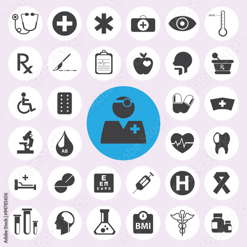 Flat Medical Icons set