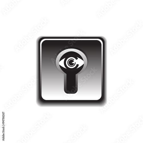 eye under the lock Vector illustration