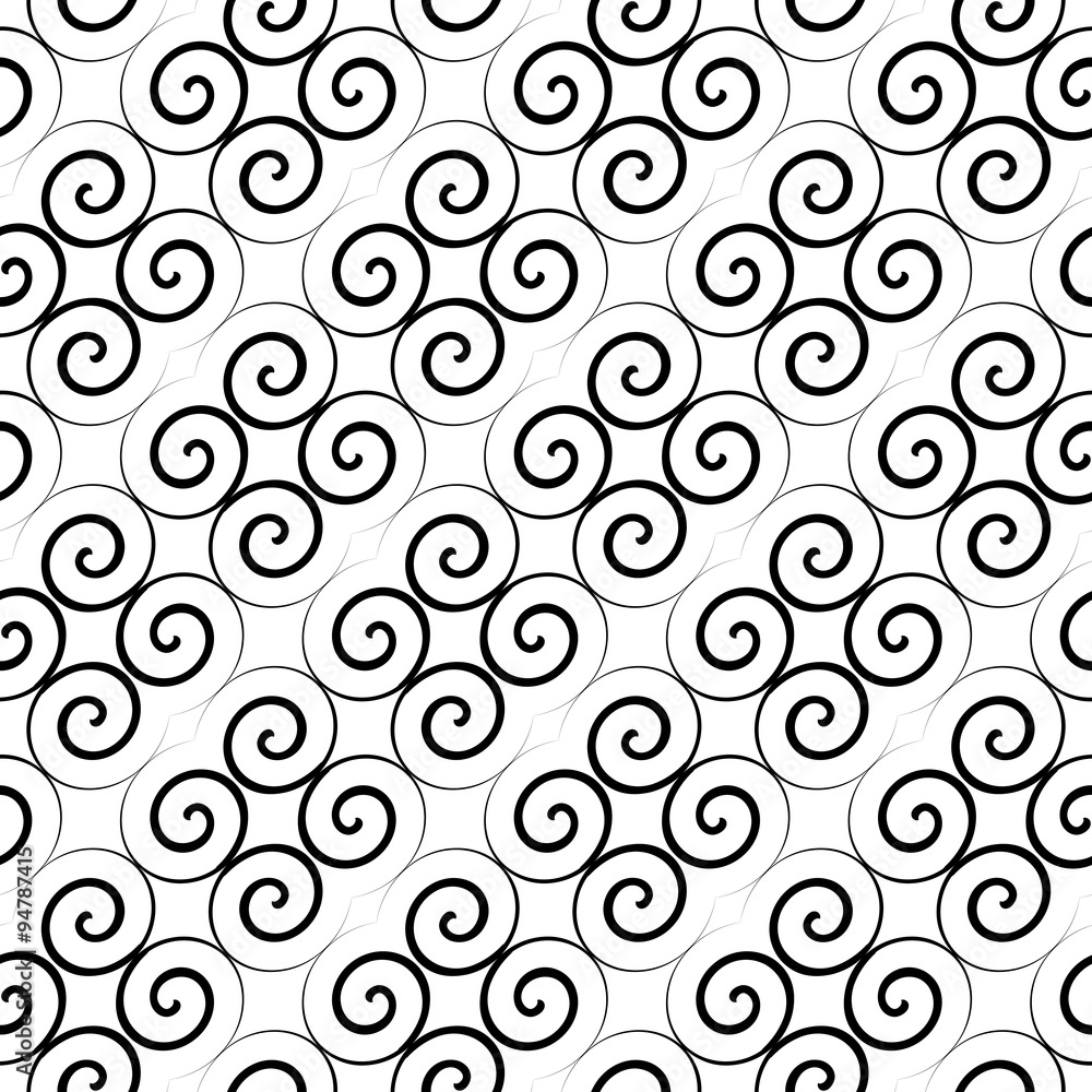 Seamless latticed pattern with curls. Seamless latticed pattern with curls.
