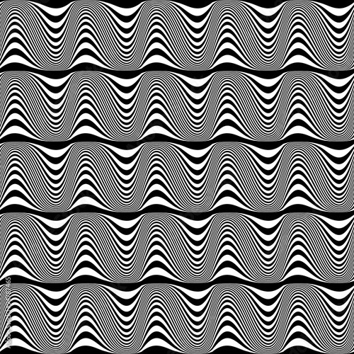 Seamless  wavy lines pattern.