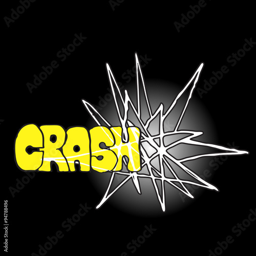 Crash and Boom. Destruction illustration
