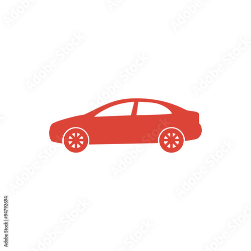 Car icon. Flat design style