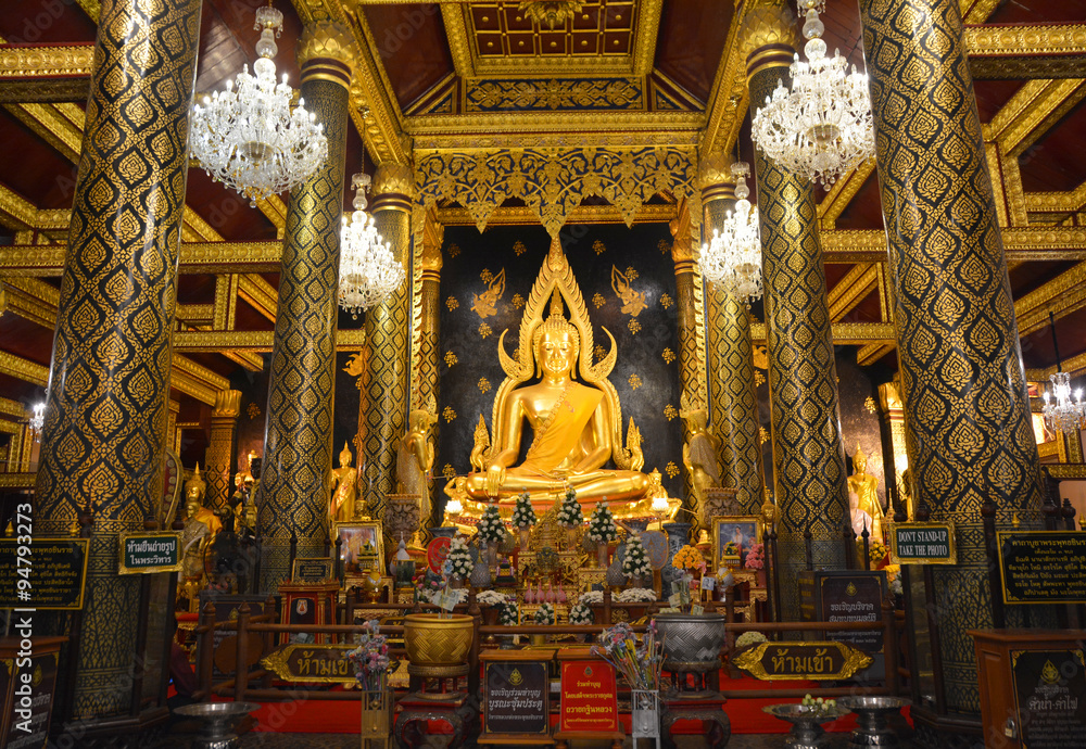 Buddhachinaraj beautiful color statue of a Buddhist of Thailand