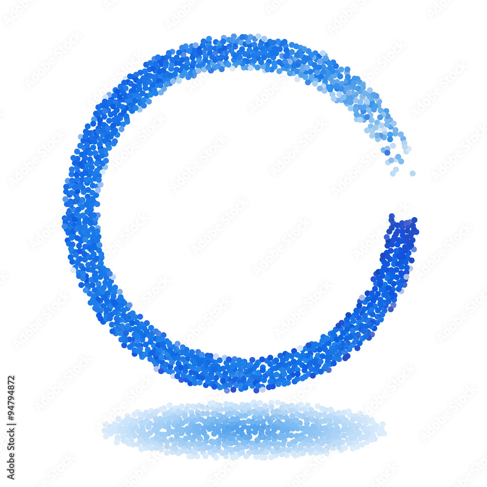 Blue dotted circle frame Blue dotted circle frame
