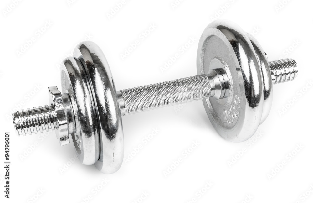 Steel Dumbbell Isolated on white Steel Dumbbell Isolated on white