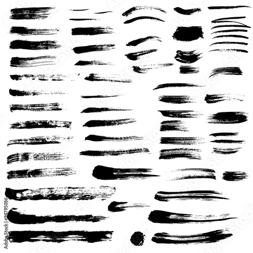 Black paint brush strokes collection vol. 2