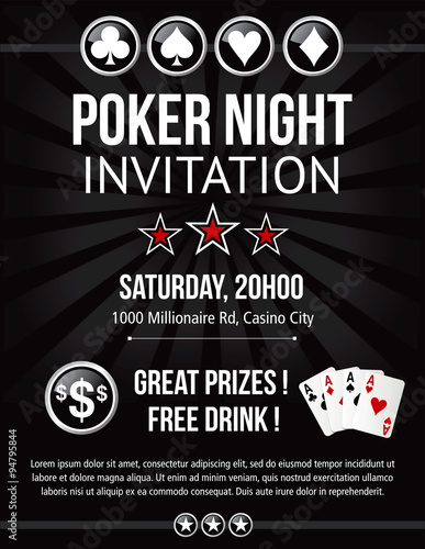 Poker event invitation design