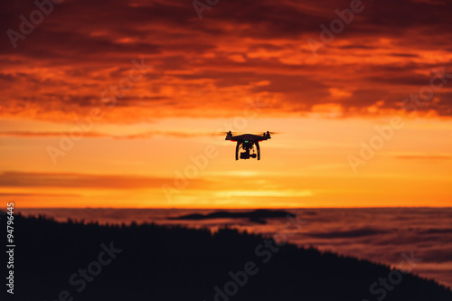 A personal drone flying through the air © ValentinValkov
