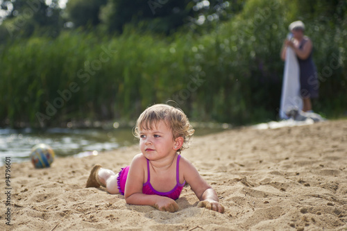 Small girl on the beach
