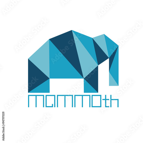 mammoth in polygon style